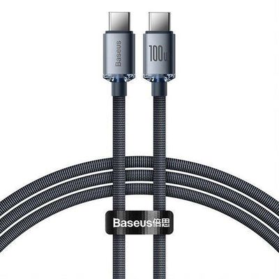 Kábel BASEUS Crystal Shine USB-C/USB-C 1,2m Black 100W