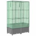vidaXL Záhon s krytom na skleník ratanový vzhľad 80x40x138 cm