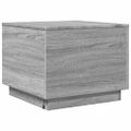 vidaXL Konferenčný stolík s LED svetlami sivý sonoma 50x50x40 cm