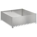 vidaXL Obrubník trávnika 4 ks 100 x 100 x 35 cm Oceľ Strieborná