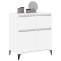 vidaXL Komoda vysoký lesk biela 60x35x70 cm spracované drevo