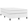 vidaXL Posteľný rám s boxspringom biely 120x200 cm umelá koža