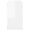 vidaXL Nástenné police 6 ks lesklé biele 26x15x26 cm