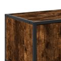 vidaXL TV skrinka dymový dub 100x35x41 cm kompozitné drevo a kov