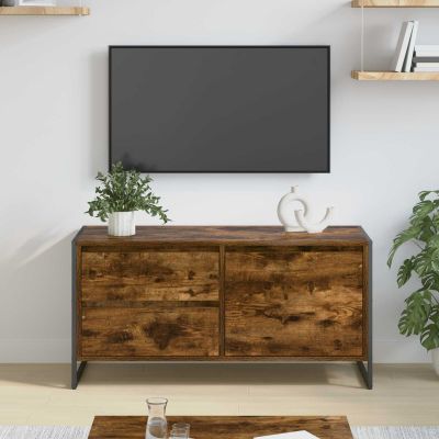 vidaXL TV skrinka Dymová dub 100 x 36 x 49.5 cm Kompozitné drevo