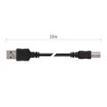 Kábel USB 2.0, A/M – B/M, 2m, čierna, EMOS S70202