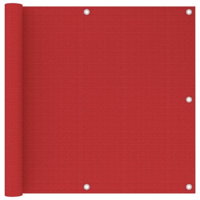 vidaXL Balkónová markíza, červená 90x300 cm, HDPE