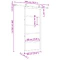 vidaXL Posuvné dvere 80 x 208 cm Borovicový masív Prírodná