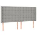 vidaXL Posteľ boxsping s matracom a LED bledosivá 180x200 cm látka