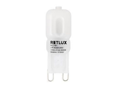 Žiarovka LED G9 2W biela teplá RETLUX RLL 461