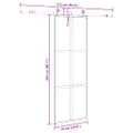 vidaXL Posuvné dvere s kovaním čierne 76x205 cm tvrdené sklo