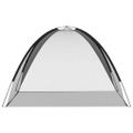 vidaXL Moskytiéra jurta s dverami 220 čierna 200x200x135 cm