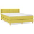 vidaXL Boxspring posteľ s matracom zelená 140x190 cm látka