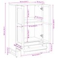vidaXL Highboard s dverami Hnedá 40 x 33 x 110 cm Masívne mango drevo