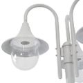 vidaXL Záhradná stĺpová lampa E27 220 cm hliníková 3 lampáše biela