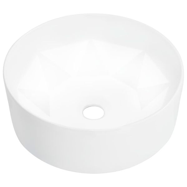 vidaXL Umývadlo 36x14 cm keramické biele