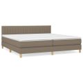 vidaXL Boxspring posteľ s matracom sivohnedý 200x200 cm látka