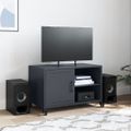 vidaXL TV skrinka antracitová 68x39x43,5 cm oceľ