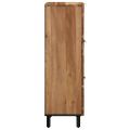 vidaXL Highboard s poličkou Hnedá 40 x 33 x 110 cm Masívne mango drevo