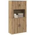vidaXL Highboard Remeselný dub 80 x 33 x 150 cm Kompozitné drevo
