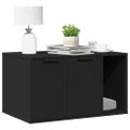 vidaXL Uzavretý box na stelivo, čierny 80x50x45 cm, kompozitné drevo