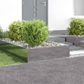 vidaXL Obrubník trávnika 4 ks 100 x 100 x 35 cm Oceľ Strieborná