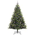 vidaXL Umelý skladací vianočný stromček 300 LED diód Zelená 180 cm