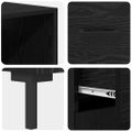 vidaXL Highboard Čierny dub 69,5 x 34 x 180 cm Kompozitné drevo