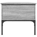 vidaXL Konferenčný stolík sivá sonoma 100x50x45cm kompozitné drevo+kov