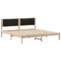 vidaXL Rám postele Čierna 200 x 200 cm Masívne borovicové drevo