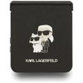 Karl Lagerfeld Saffiano Karl&Choupette Pin puzdro na Samsung Galaxy Z Flip7 čierna