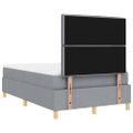 vidaXL Posteľ s pružinovým rámom Svetlosivá 120 x 200 cm látka