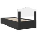 vidaXL Rám postele so zásuvkou Čierna 90 x 200 cm Kompozitné drevo