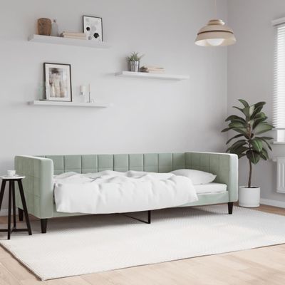 vidaXL Posteľný rám bledosivý 80x200 cm zamat
