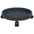 vidaXL Vozíky na rastliny s kolieskami 2 ks sivé priemer 34 cm 35 kg