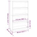 vidaXL Knižnica/deliaca stena medová 80x30x135,5 cm masívna borovica