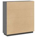 vidaXL Vysoká skrinka sivá 110,5x35x117 cm masívna borovica