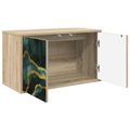 vidaXL Nástenný TV kabinet WIJHE 69 x 33 x 40 cm Dub sonoma