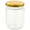 vidaXL Zaváracie poháre so zlatými viečkami 96 ks 230 ml sklo