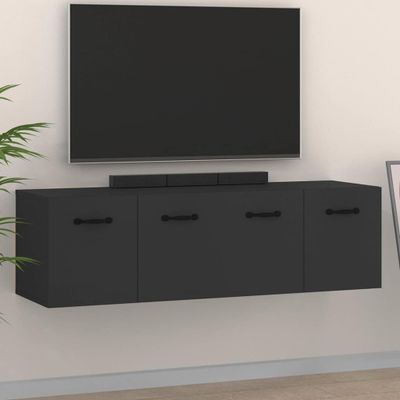 vidaXL Nástenné skrinky 2 ks čierne 80x35x36,5 cm spracované drevo