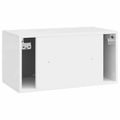 vidaXL Nástenná TV skrinka 59,5 x 31 x 30 cm Biela s vysokým leskom