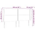 vidaXL Čelo postele so záhybmi kapučínové 203x23x118/128 cm umelá koža