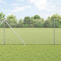 vidaXL Hexagonálny plot s stĺpom 100 x 1 m Pozinkovaná oceľ Strieborná