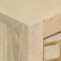 vidaXL Konzolový stolík zlatý 90x30x75 cm masívne mangovníkové drevo
