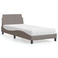 vidaXL Posteľ s matracom Dover sivohnedá 80x200 cm látka