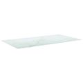 vidaXL Stolová doska, biela 120x65cm 8mm tvrdené sklo mramorový dizajn
