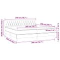 vidaXL Boxspring posteľ s matracom sivohnedý 200x200 cm látka