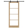 vidaXL Posuvné dvere ORKDAL 93 x 232 cm Prírodná a čierna