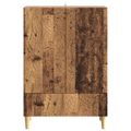 vidaXL Servírovacia skriňa Staré drevo 66 x 34,5 x 95 cm