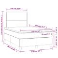 vidaXL Boxspring posteľ s matracom krémový 120x200 cm látka
